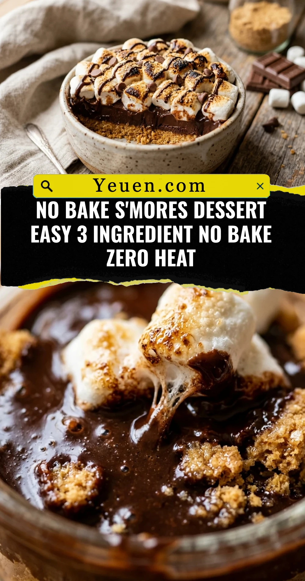 No Bake S'mores Dessert Easy 3 Ingredient No Bake Zero Heat