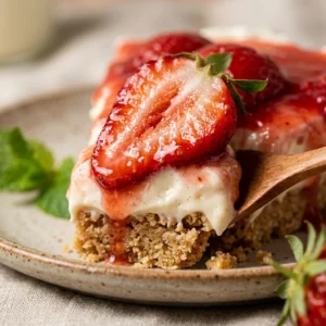 No Bake Strawberry Cake Easy 3 Ingredient No Fail Bakery Style