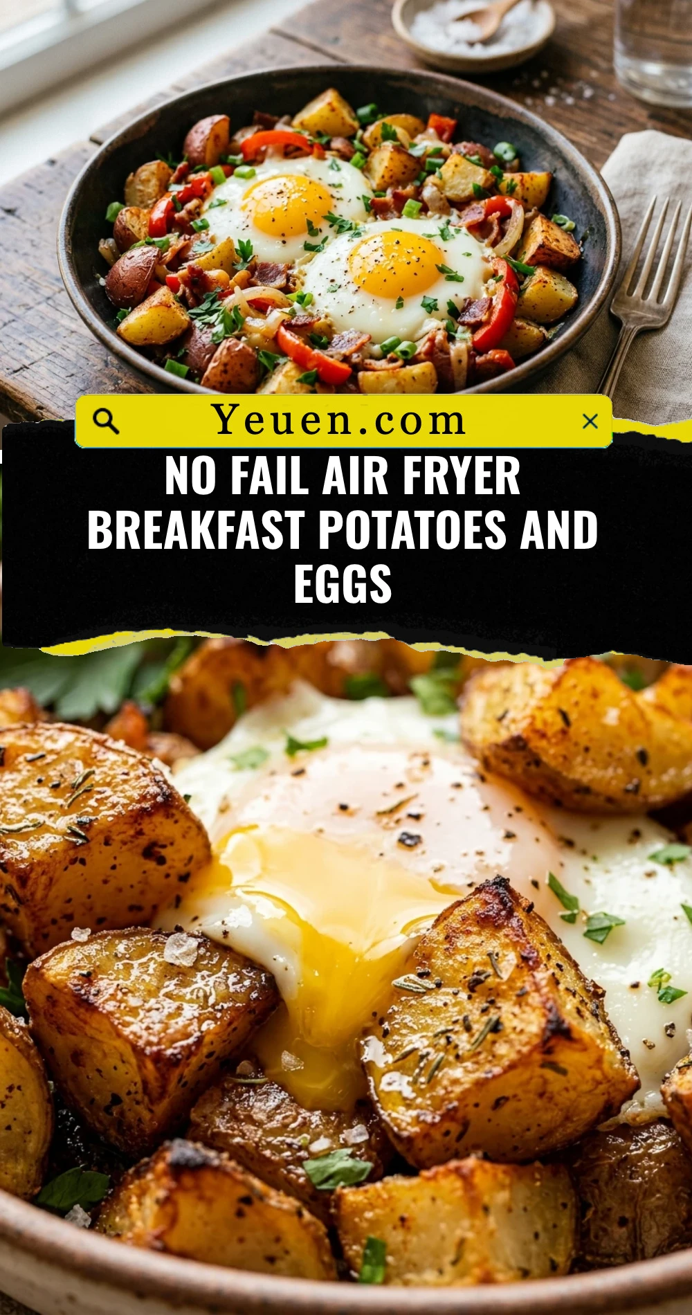 No Fail Air Fryer Breakfast Potatoes And Eggs