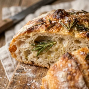 No Knead Rosemary Bread Easy Homemade Beginner Artisan