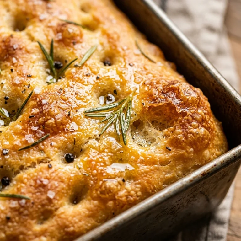 No Knead Sourdough Focaccia In Loaf Pan