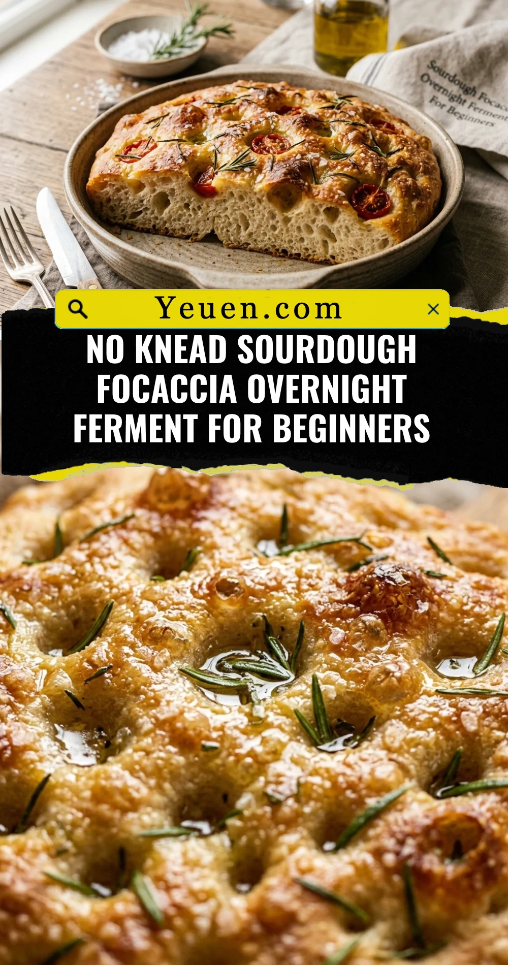 No Knead Sourdough Focaccia Overnight Ferment For Beginners
