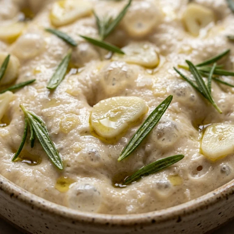 No Knead Sourdough Focaccia With Garlic And Rosemary Jiggly