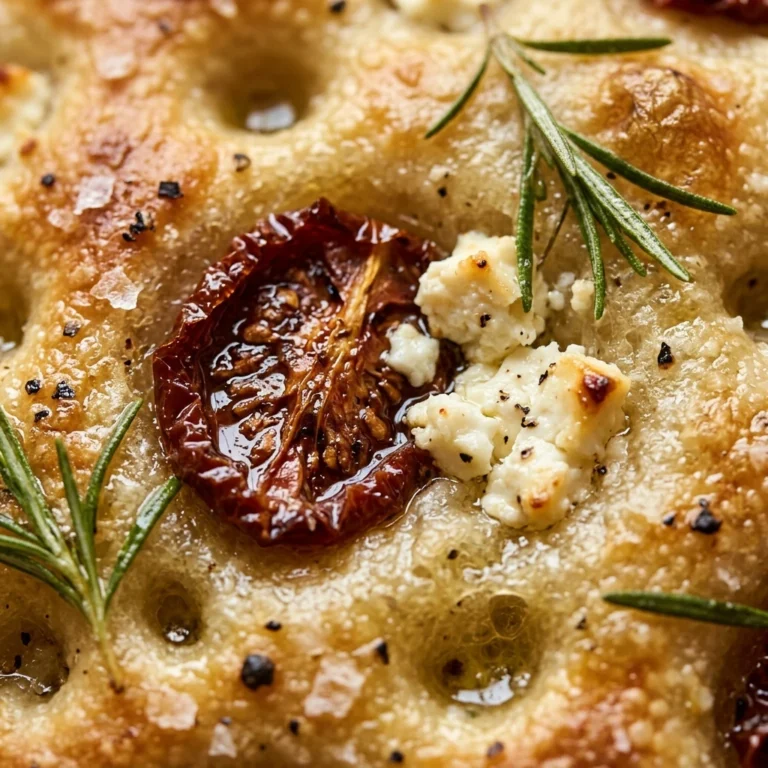 No Knead Sourdough Focaccia With Sun Dried Tomatoes And Feta
