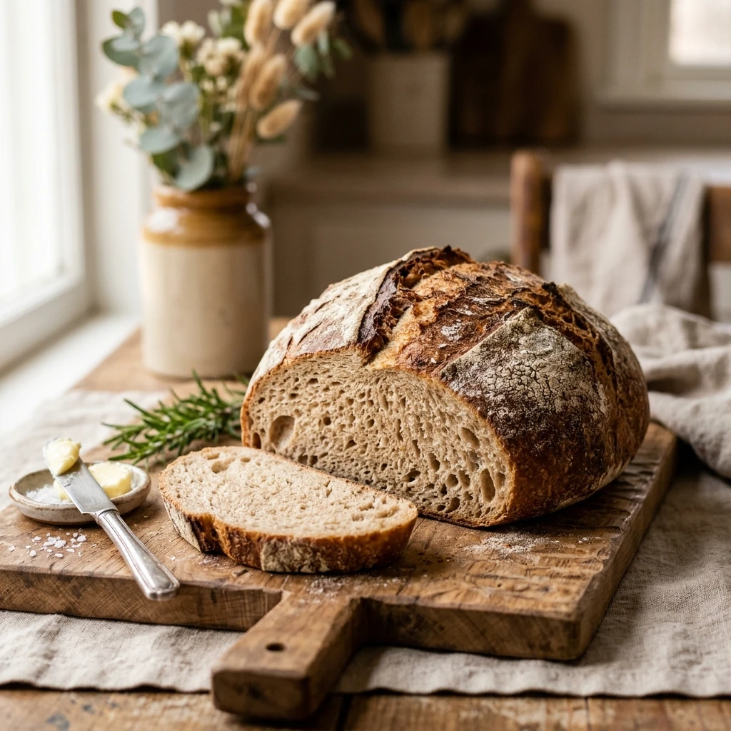 No Knead Wheat Bread Easy Homemade Beginner Artisan