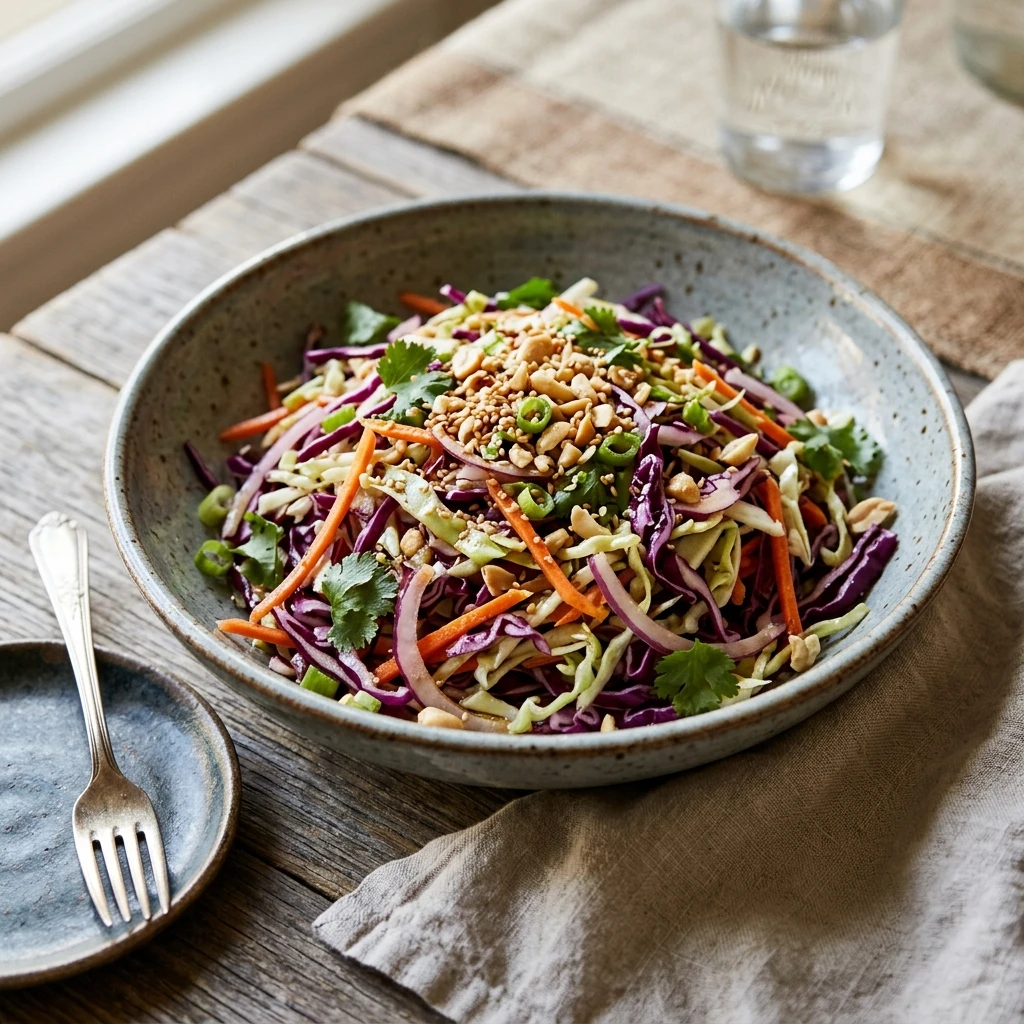 No Mayo Cabbage Slaw Crunchy Sweet
