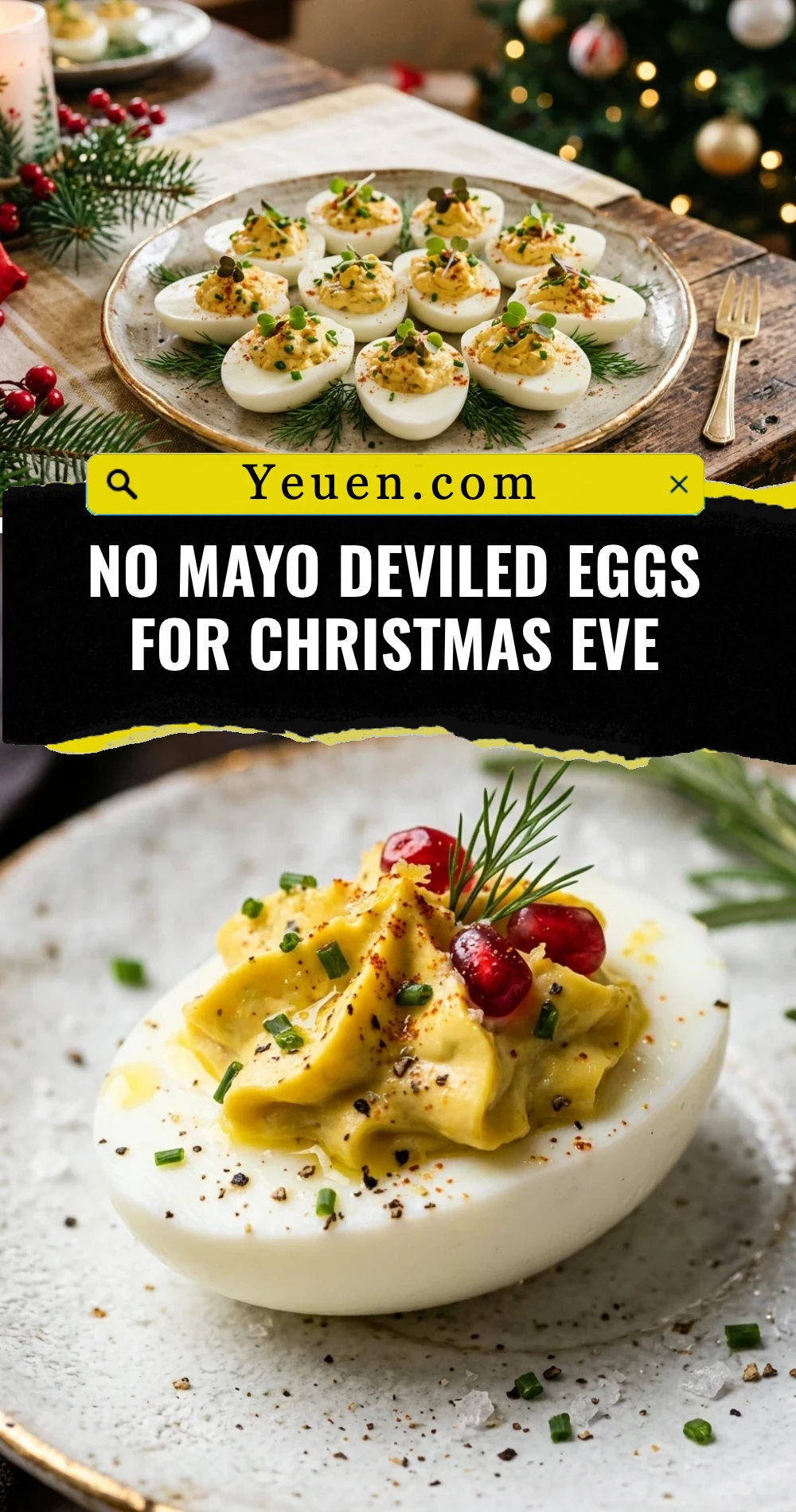 No Mayo Deviled Eggs For Christmas Eve