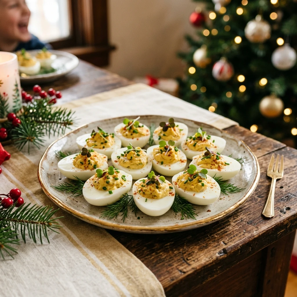 No Mayo Deviled Eggs For Christmas Eve