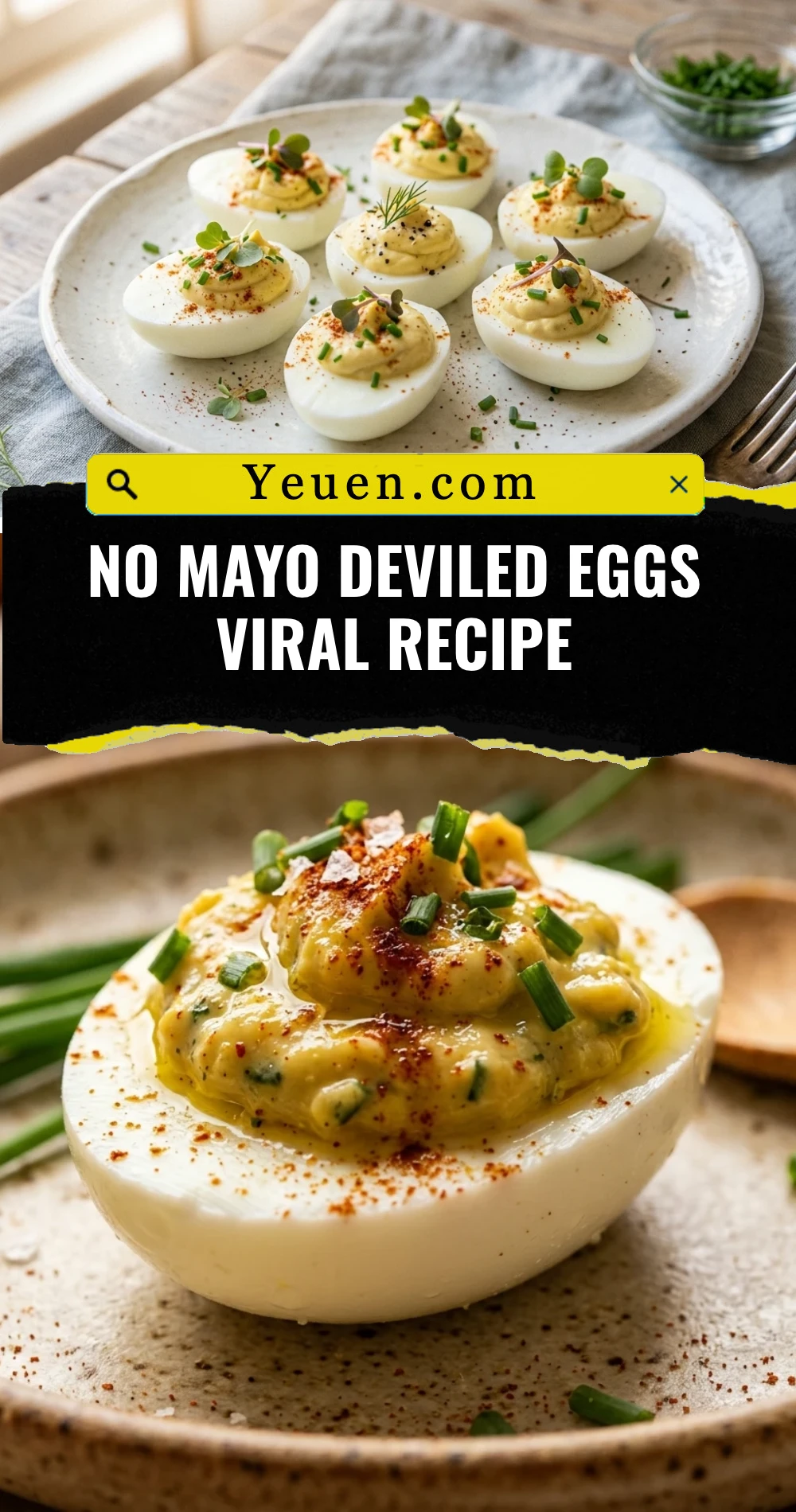 No Mayo Deviled Eggs Viral Recipe