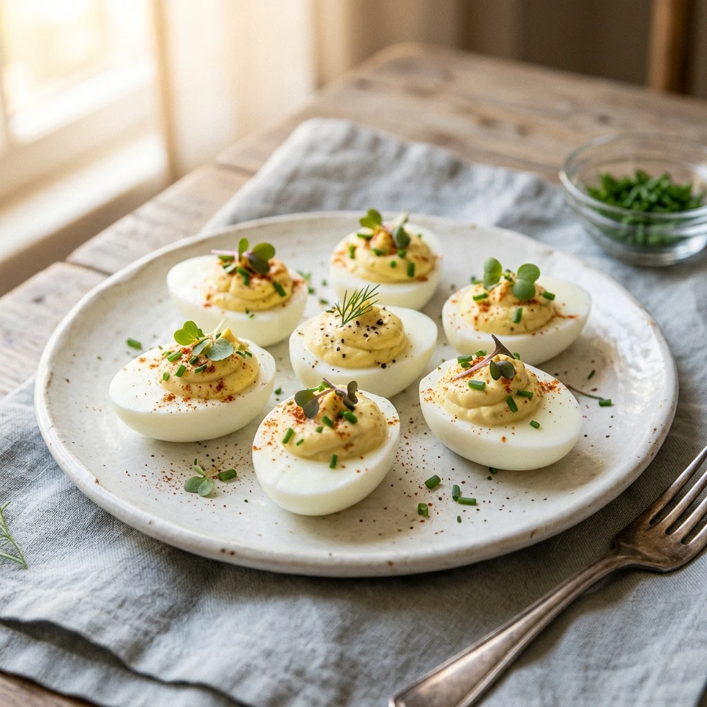 No Mayo Deviled Eggs Viral Recipe