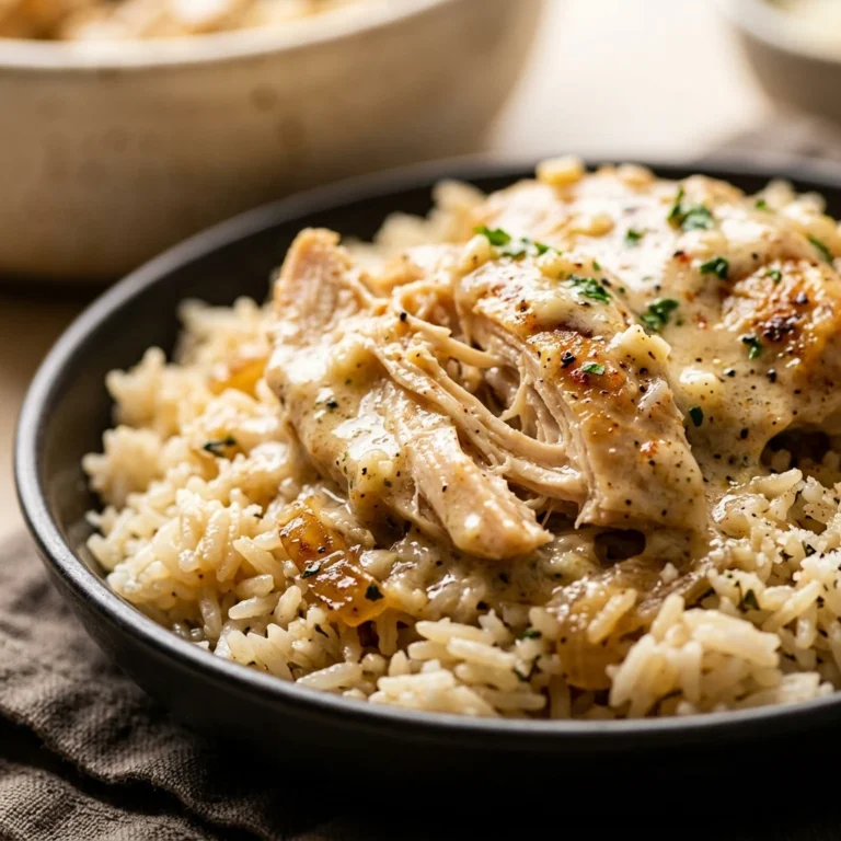 No Prep Dump And Walk High Protein Creamy Garlic Chicken And Rice Under $20 Feeds 8