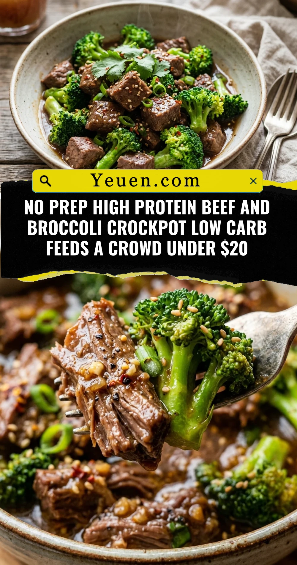 No Prep High Protein Beef And Broccoli Crockpot Low Carb Feeds A Crowd Under $20