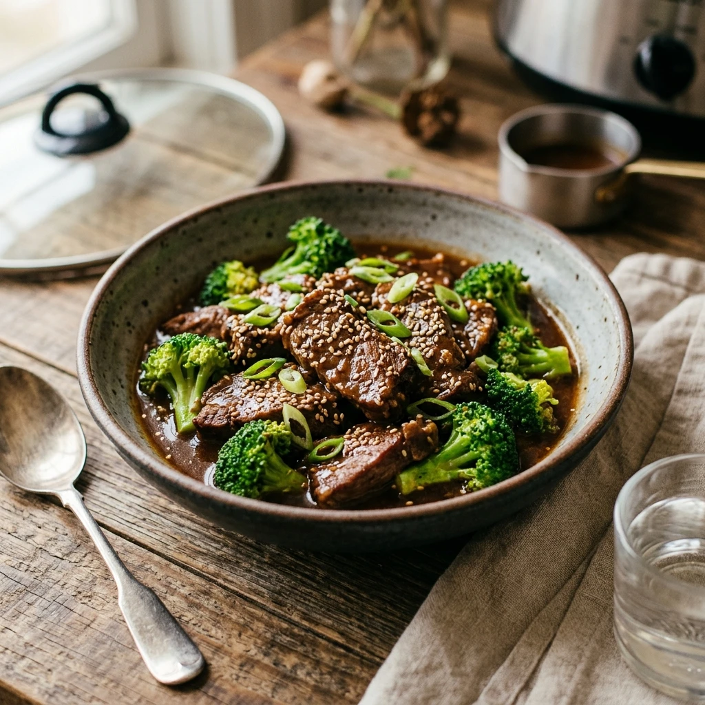 No Prep High Protein Beef And Broccoli Crockpot Low Carb