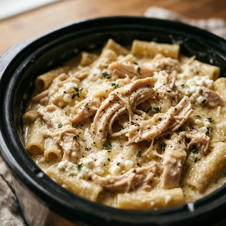 No Prep High Protein Chicken Alfredo Crockpot With Cottage Cheese