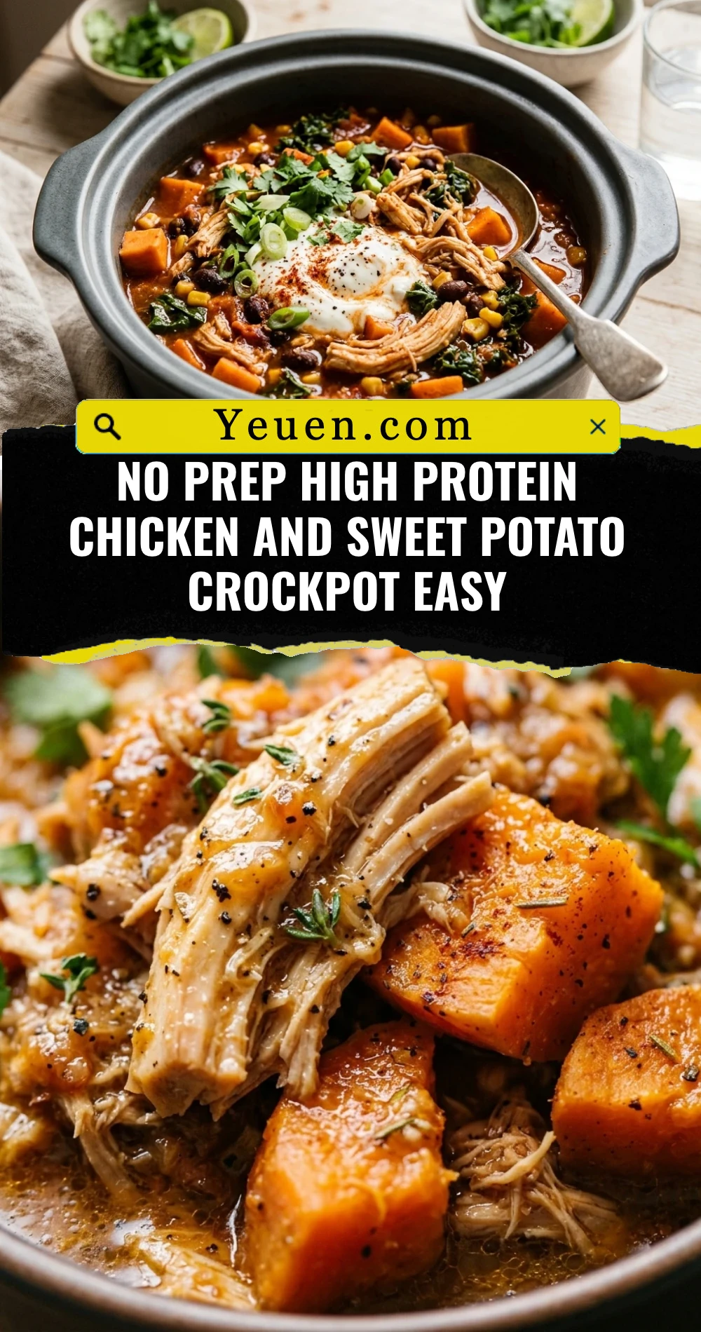 No Prep High Protein Chicken And Sweet Potato Crockpot Easy