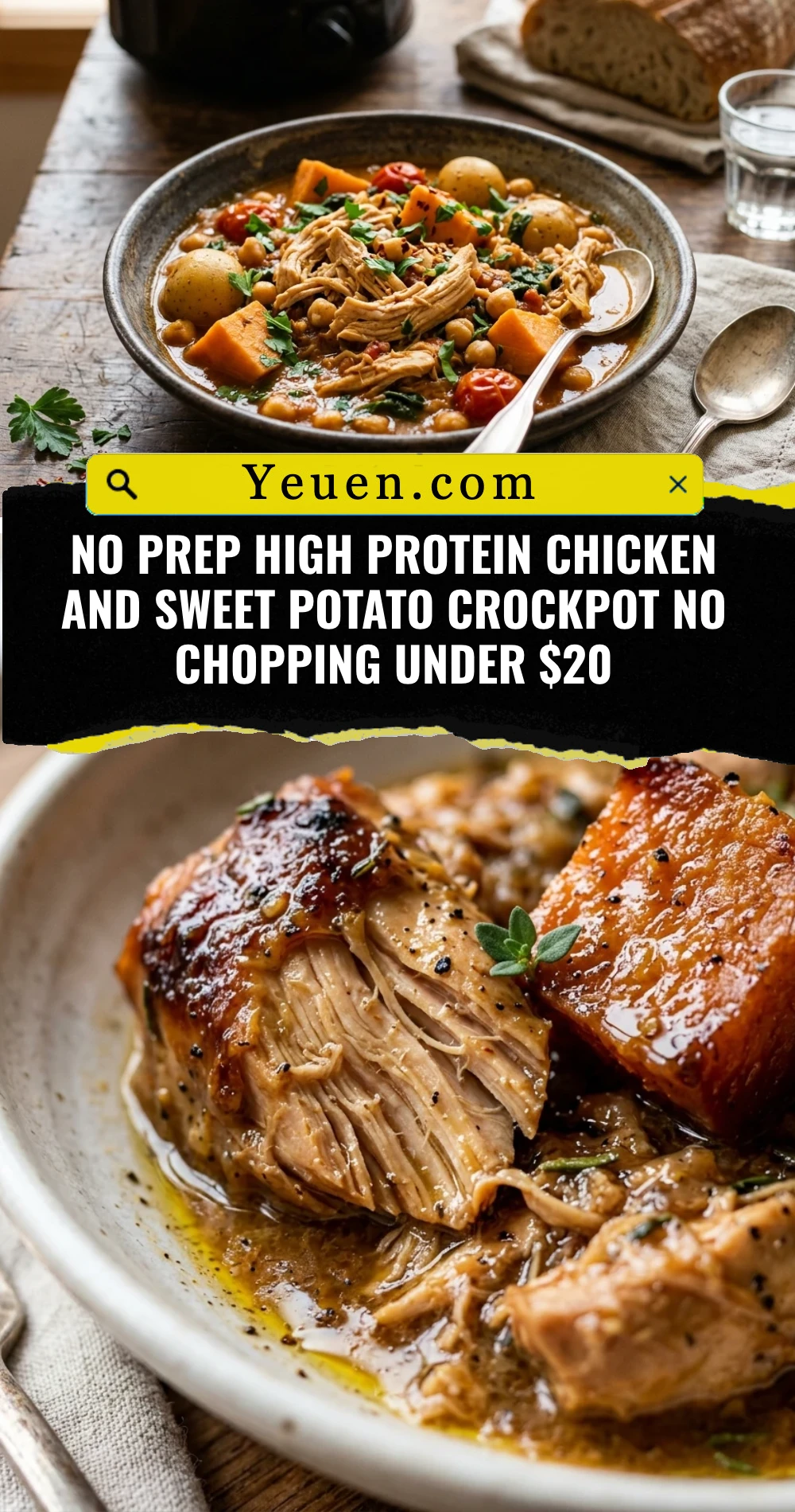 No Prep High Protein Chicken And Sweet Potato Crockpot No Chopping Under $20