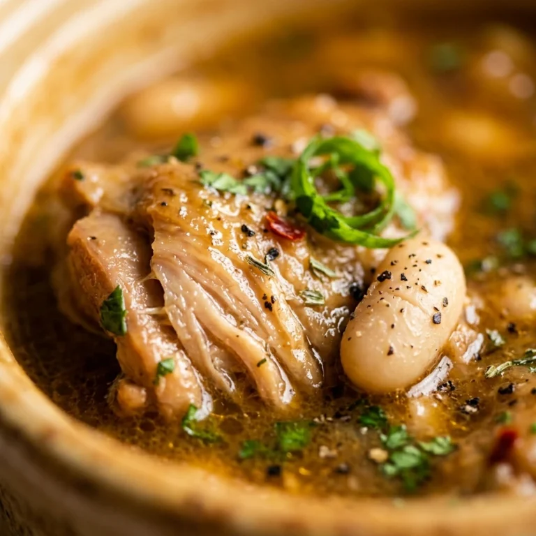 No Prep High Protein Chicken And White Bean Stew Crockpot Feeds A Crowd Under $20