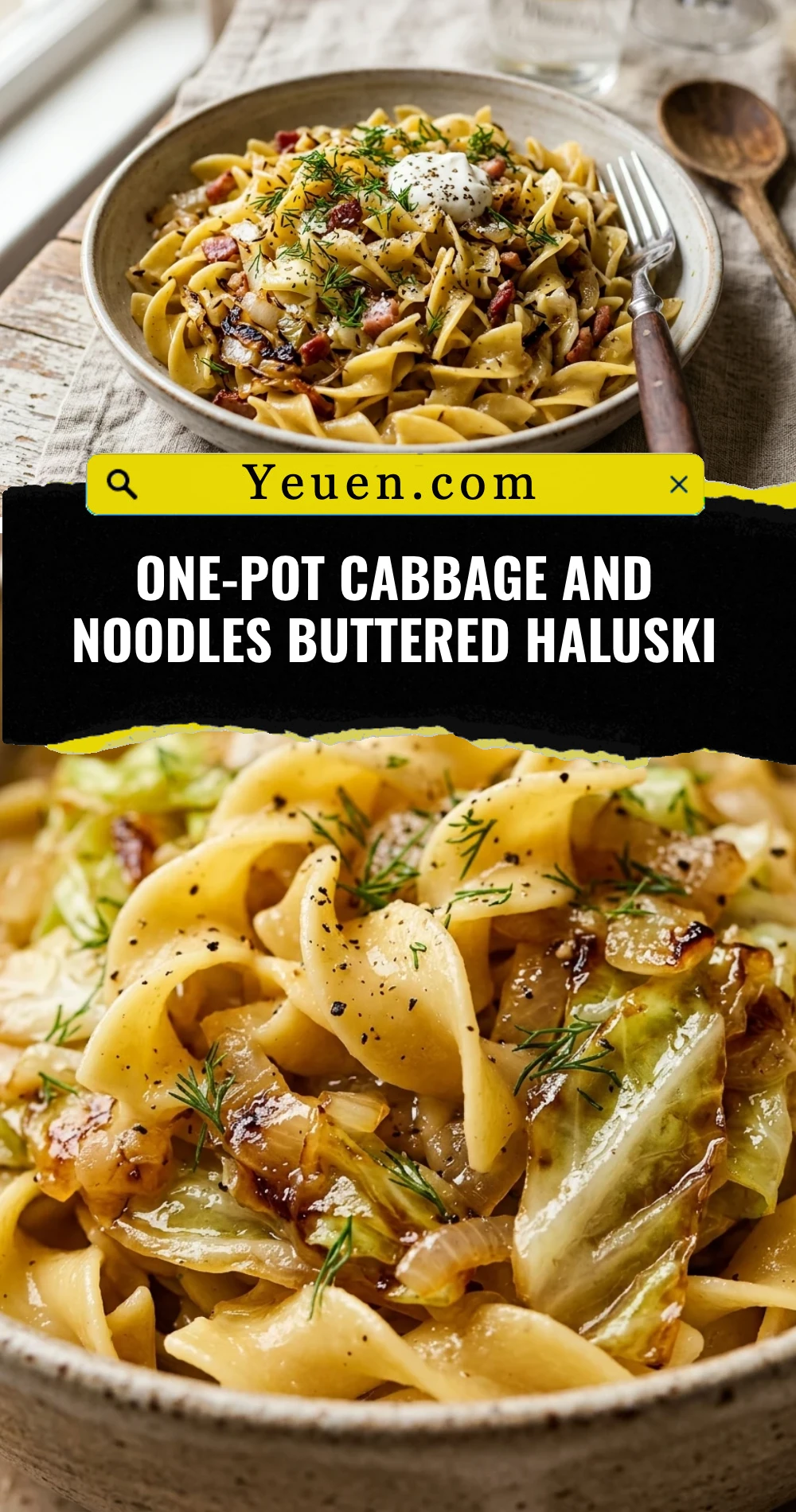 One-Pot Cabbage And Noodles Buttered Haluski