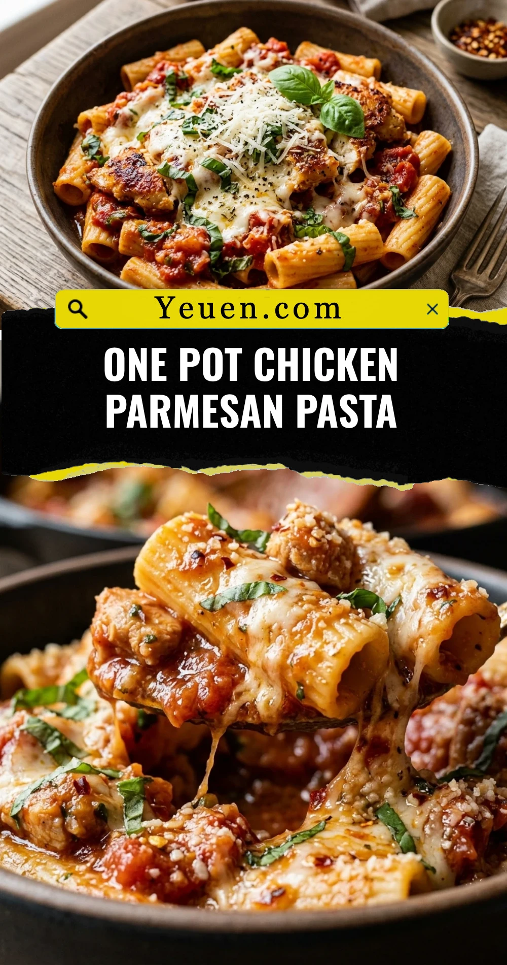 One Pot Chicken Parmesan Pasta