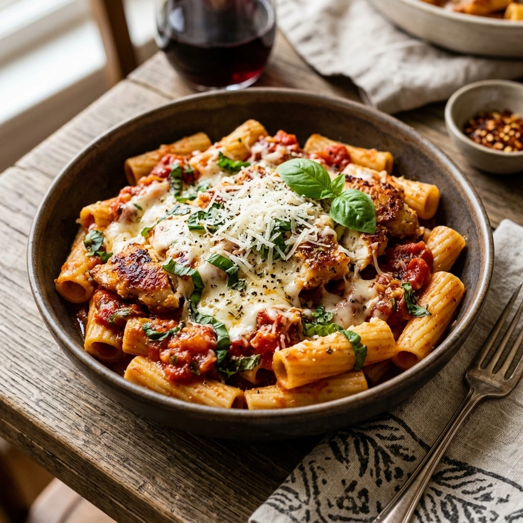 One Pot Chicken Parmesan Pasta