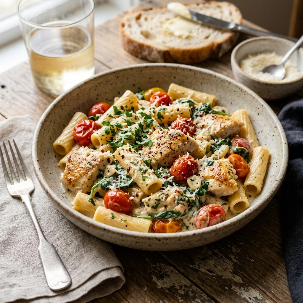 One Pot Chicken Pasta Easy 20 Minute Creamy Dinner