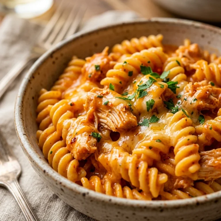 One-Pot Creamy Buffalo Chicken Pasta Spicy & Cheesy