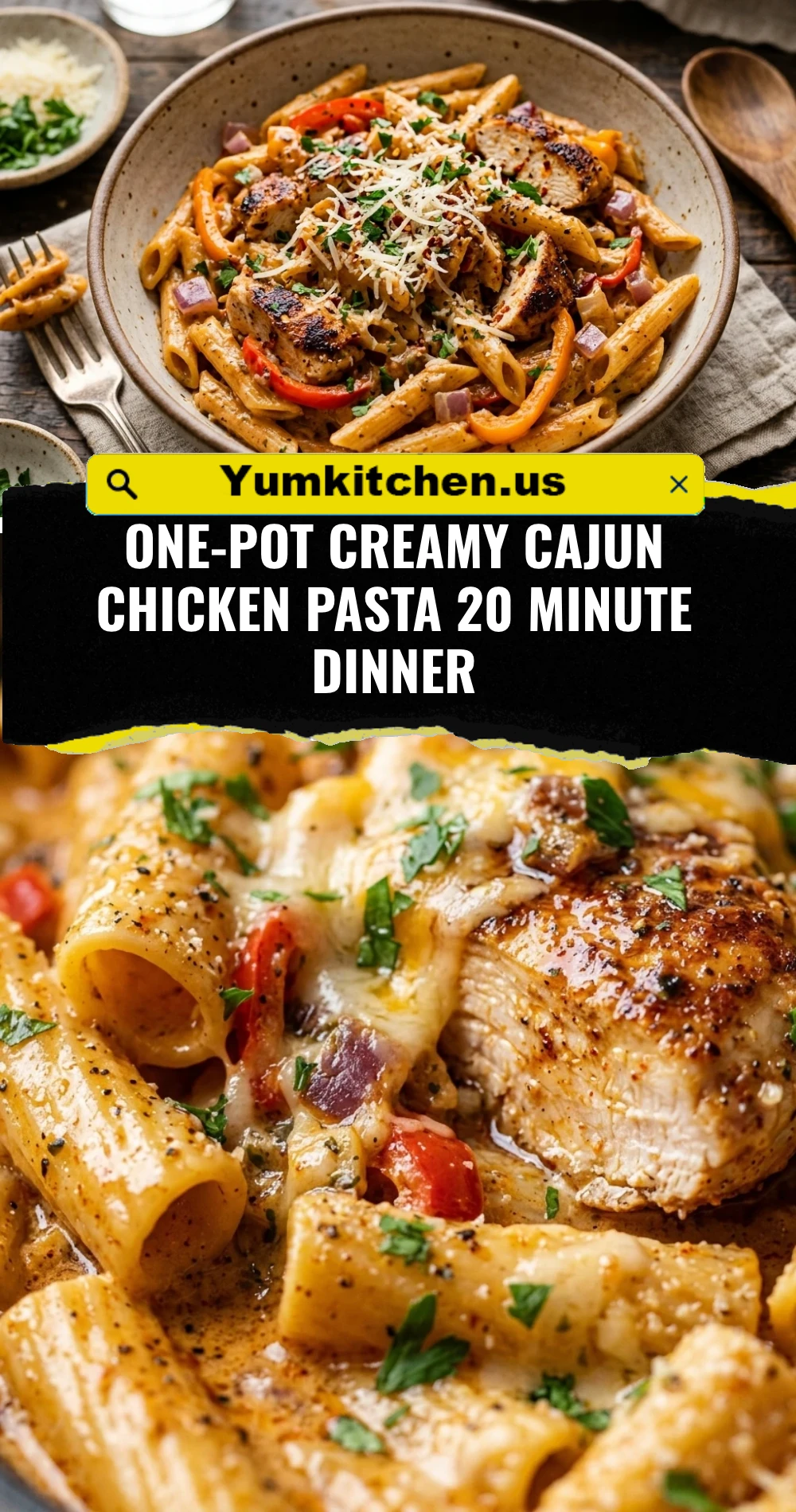 One-Pot Creamy Cajun Chicken Pasta 20 Minute Dinner