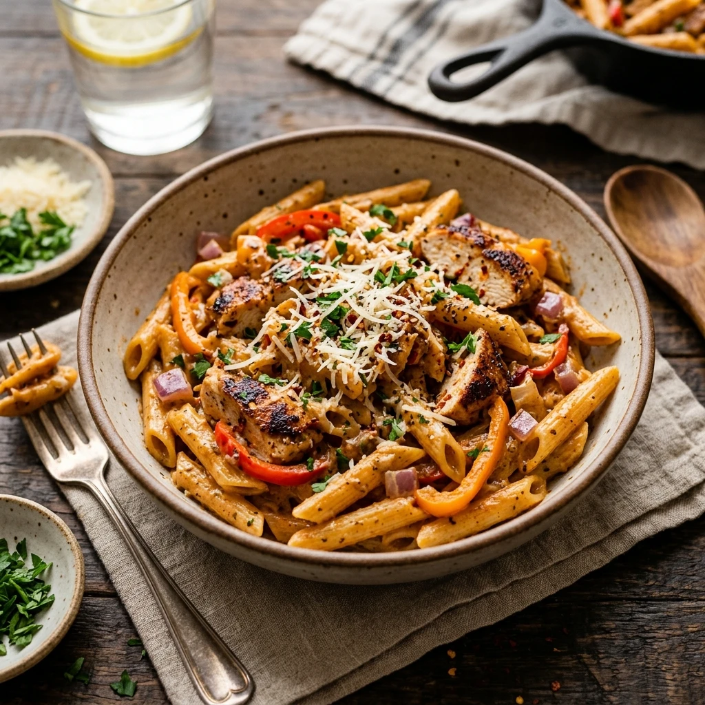 One-Pot Creamy Cajun Chicken Pasta 20 Minute Dinner