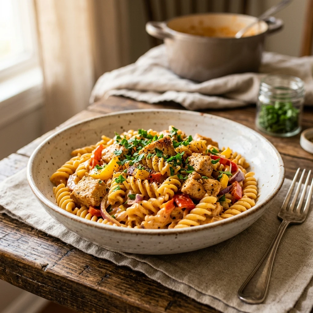 One-Pot Creamy Cajun Chicken Pasta 20 Minute Dinner