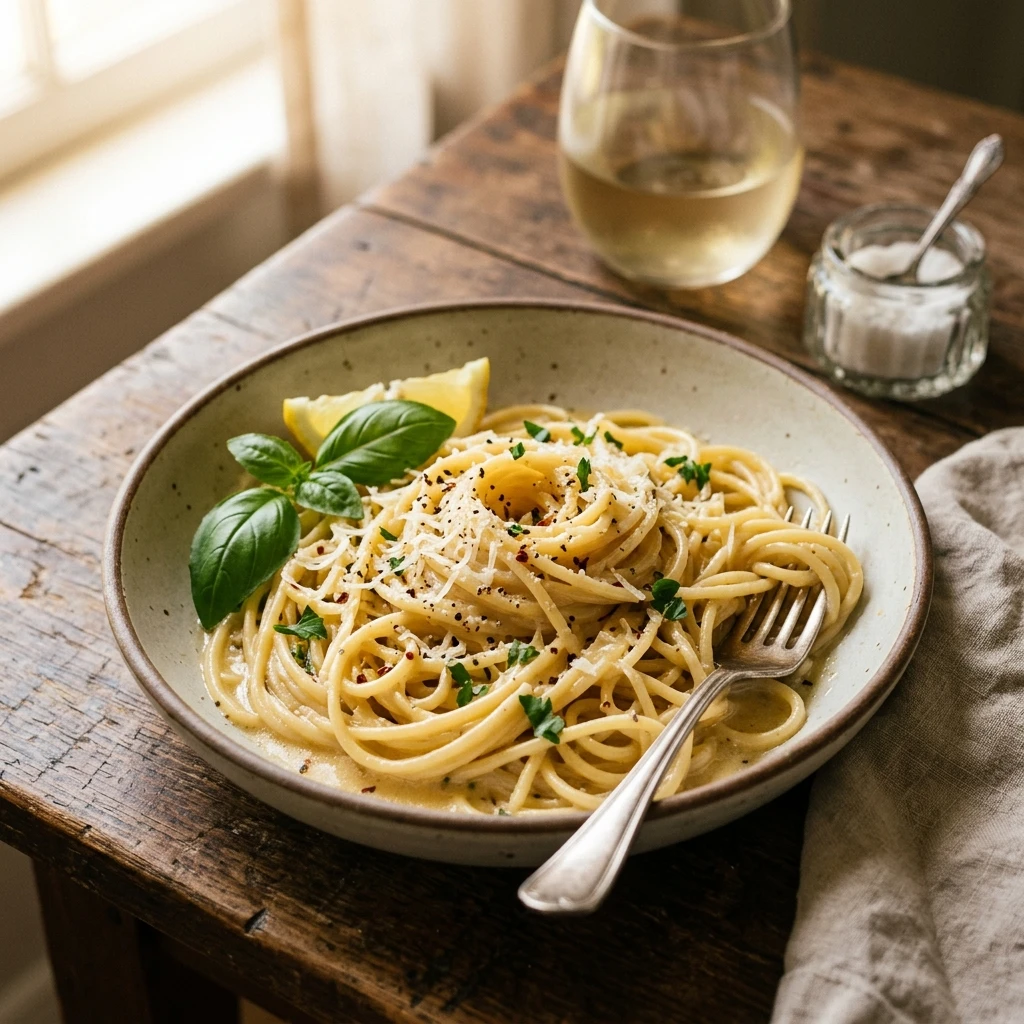 One-Pot Creamy Garlic Butter Pasta With Parmesan