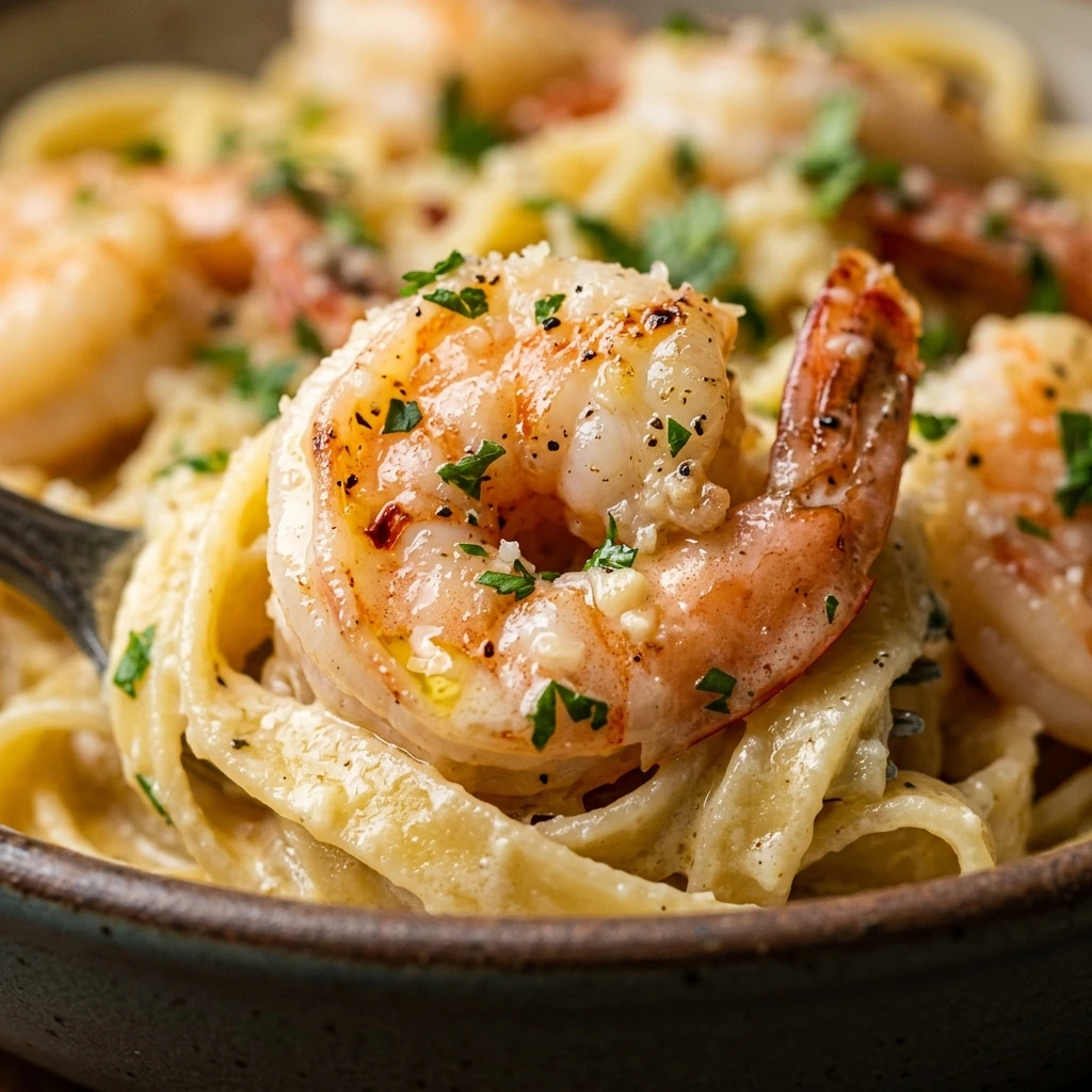 One-Pot Creamy Garlic Shrimp Pasta Ready In 15 Min