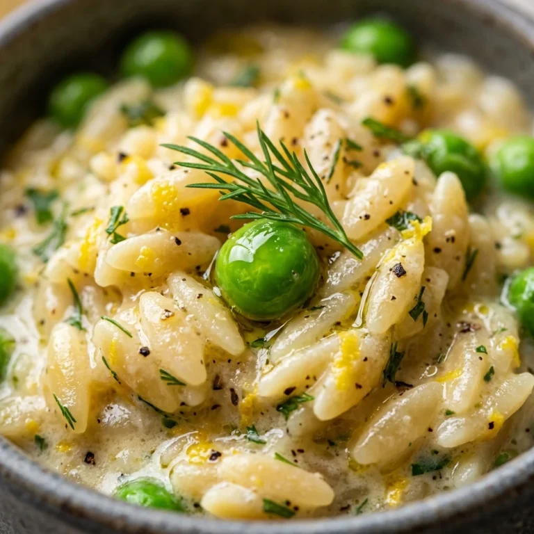 One-Pot Creamy Lemon Orzo With Peas Fresh