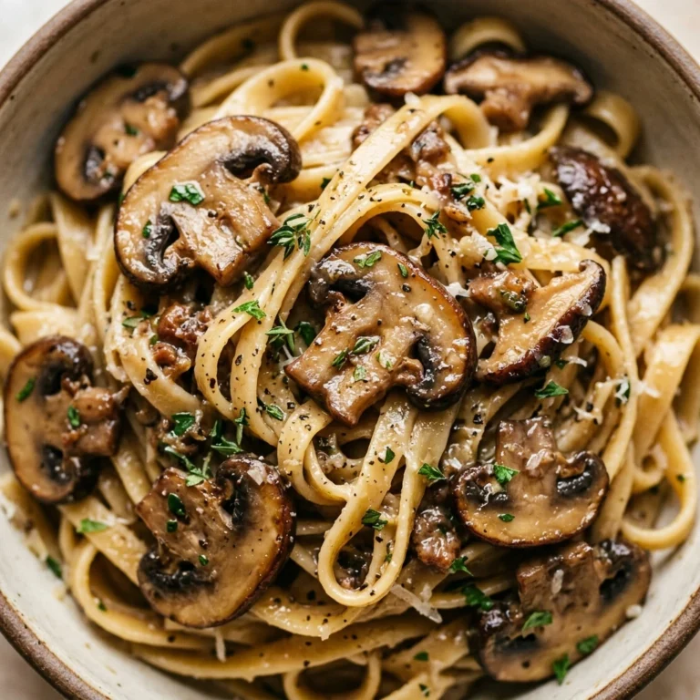 One-Pot Creamy Mushroom Pasta No Heavy Cream Needed