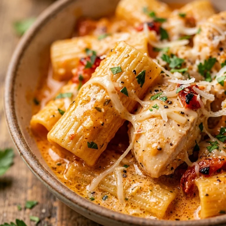 One Pot Creamy Roasted Red Pepper Chicken Pasta 20 Minute Cheesy Easy