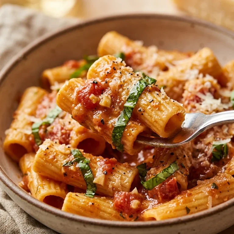 One-Pot Creamy Tomato Basil Pasta No Drain