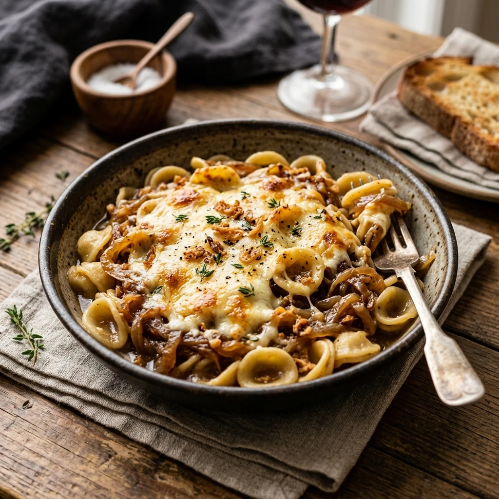One-Pot French Onion Pasta Cheesy Comfort Food