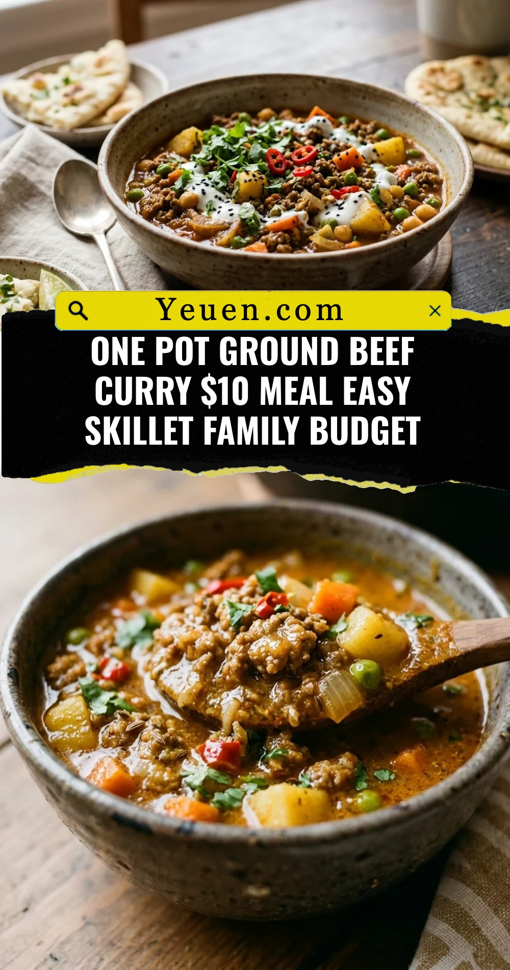 One Pot Ground Beef Curry $10 Meal Easy Skillet Family Budget