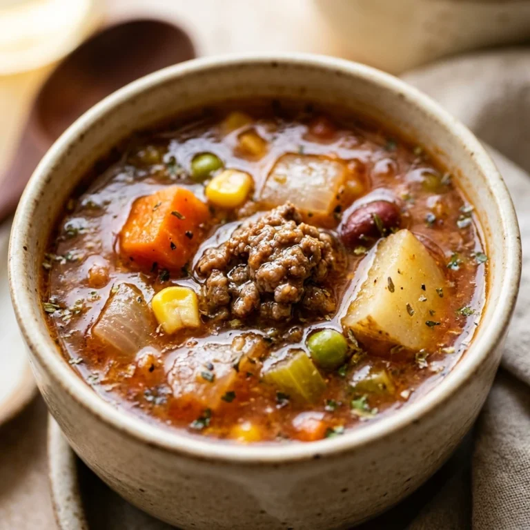 One-Pot Hamburger Soup Budget $8 Big Batch