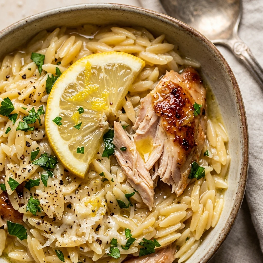 One Pot Lemon Chicken Orzo