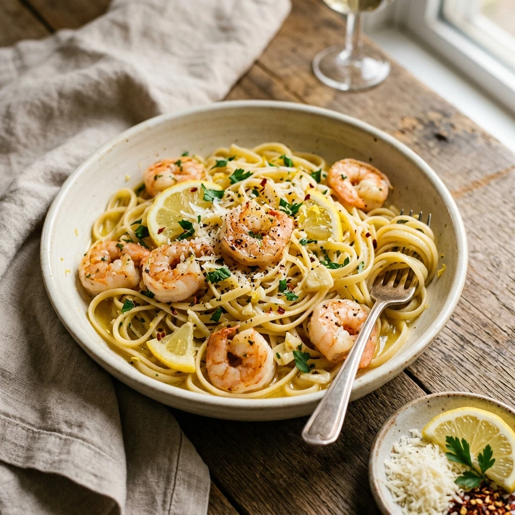 One-Pot Lemon Garlic Butter Pasta So Easy