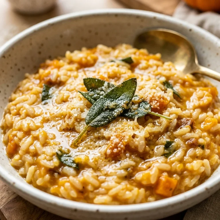 One Pot Pumpkin Risotto With Parmesan And Sage Fall Dinner