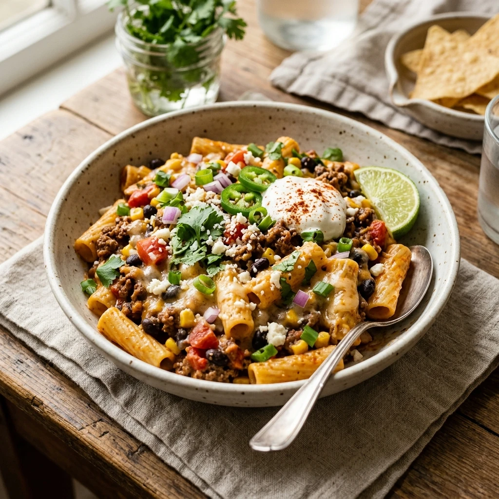 One-Pot Taco Pasta Cheesy And Ready In 20 Min
