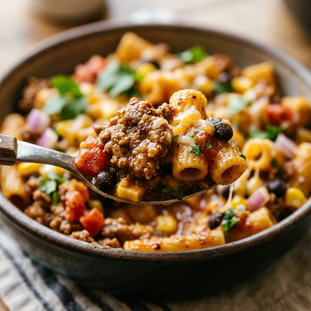 One Pot Taco Pasta – Family Favorite