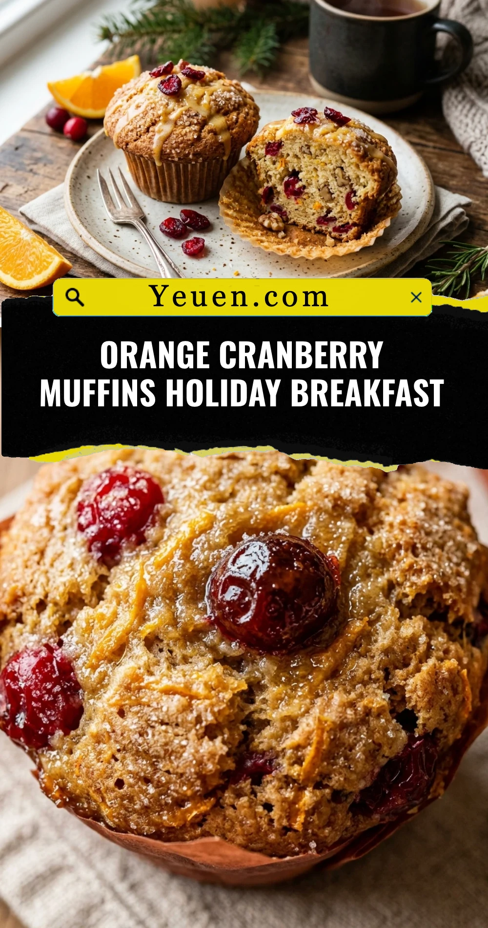 Orange Cranberry Muffins Holiday Breakfast