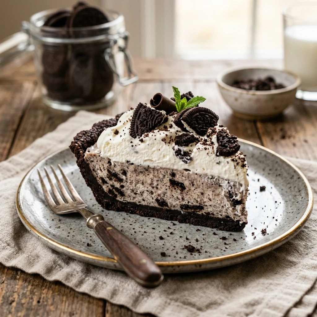 Oreo Cream Pie No Bake 5 Min