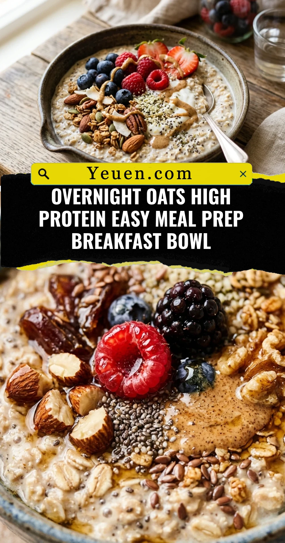 Overnight Oats High Protein Easy Meal Prep Breakfast Bowl