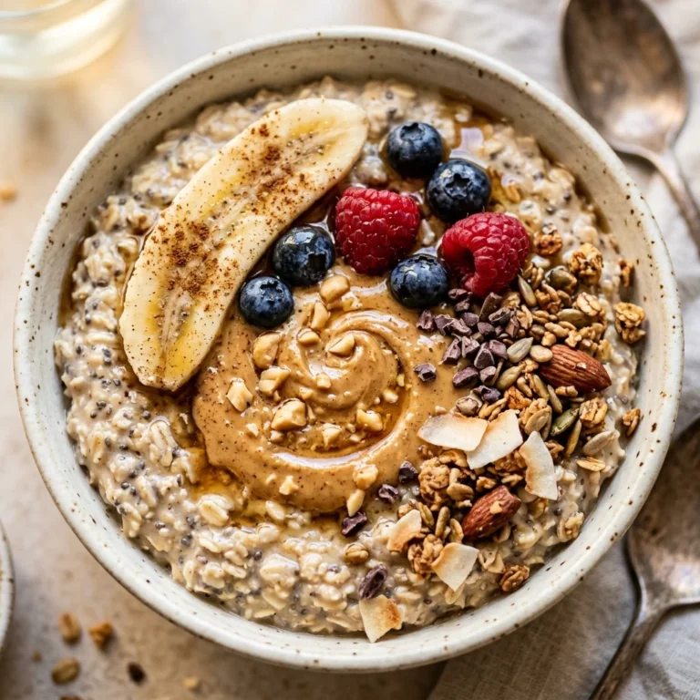 Overnight Oats Peanut Butter High Protein Easy Breakfast Bowl Meal Prep