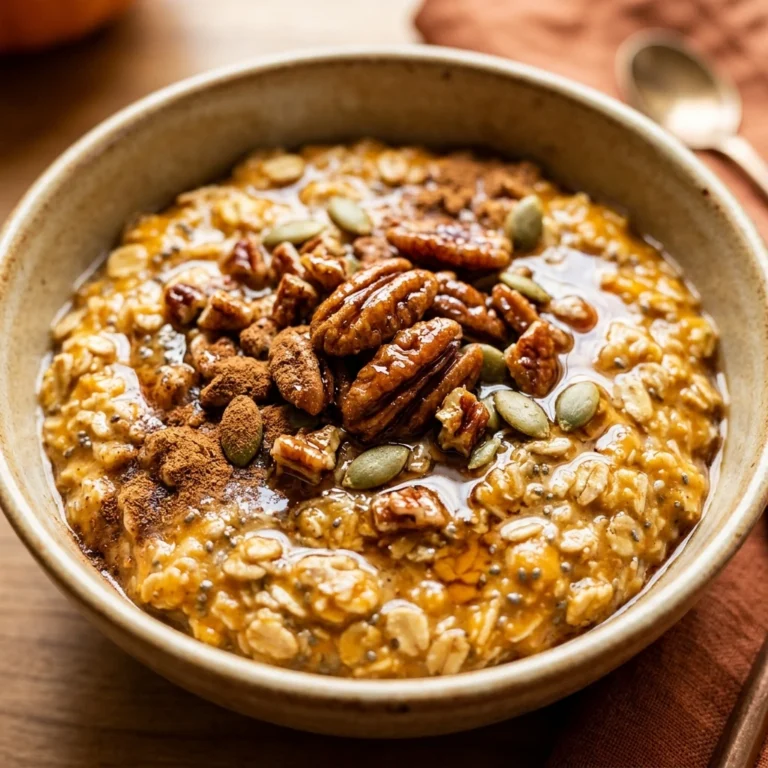 Overnight Oats Pumpkin High Protein Easy Breakfast Bowl Meal Prep