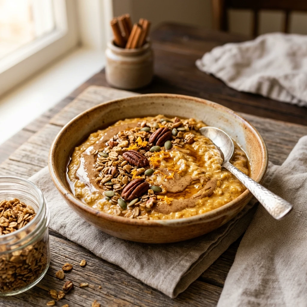 Overnight Oats Pumpkin High Protein Easy Breakfast Bowl Meal Prep