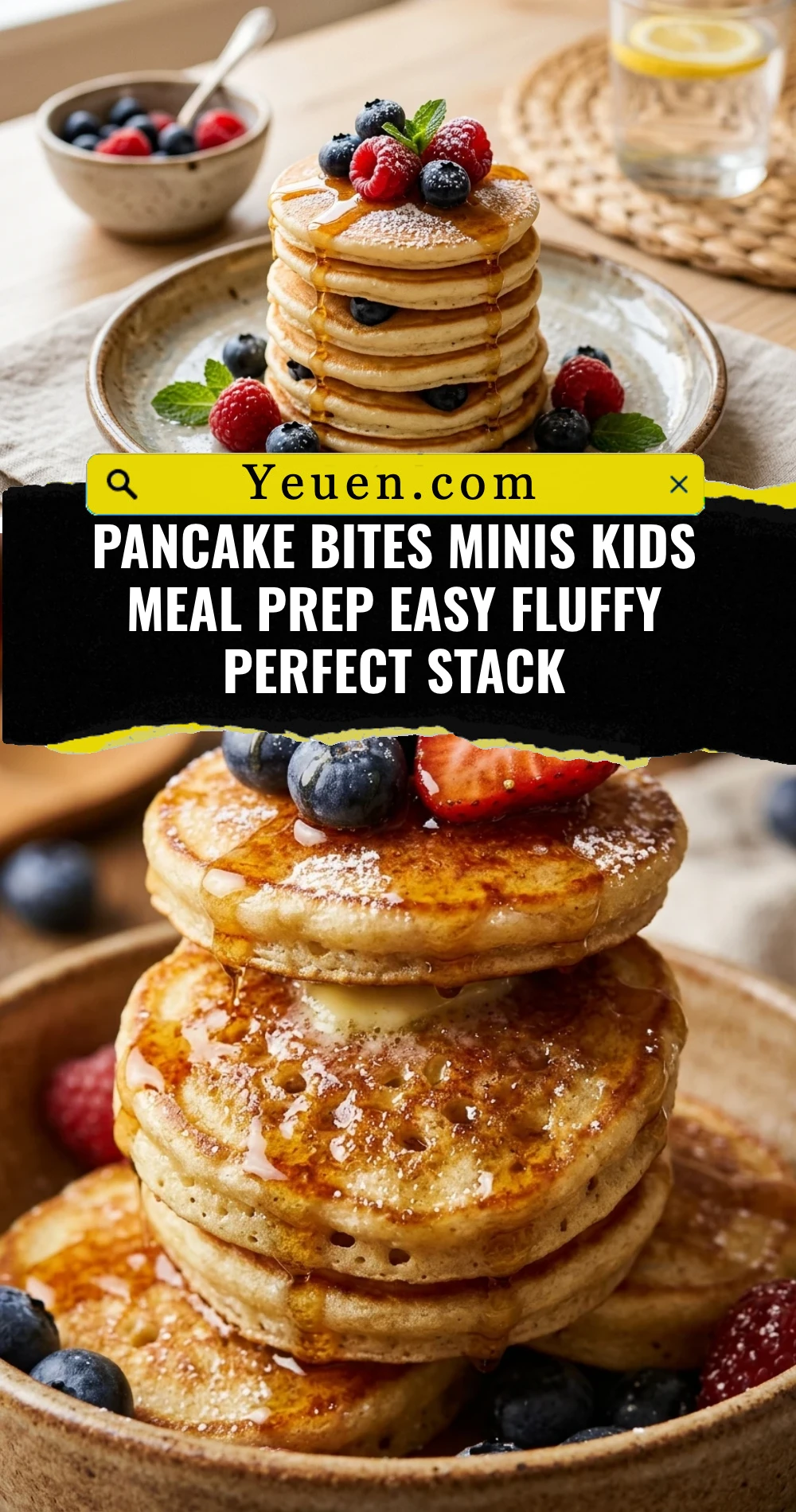 Pancake Bites Minis Kids Meal Prep Easy Fluffy Perfect Stack